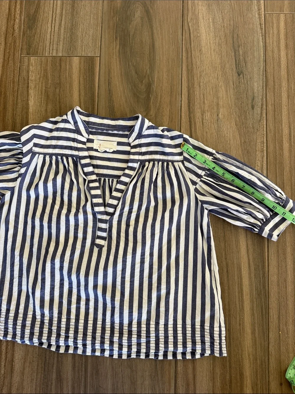 Anthropologie Darcey Popover Swing Top Blue and White Striped Blouse. Women’s XS
